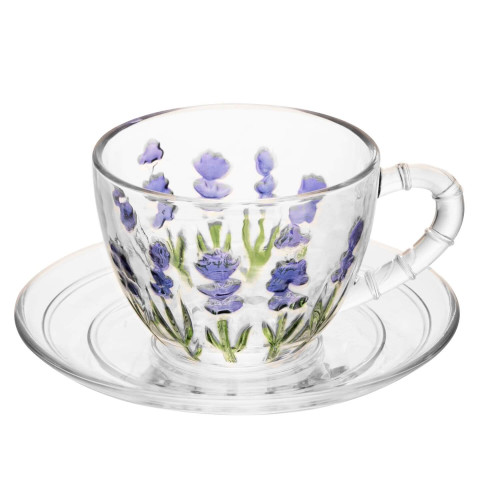 Xícara de Chá Com Pires Lavanda