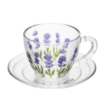 Xícara de Café Com Pires Lavanda