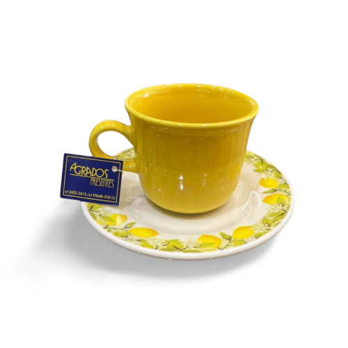 XÍCARA COM PIRES SICILIANO AMARELA