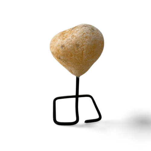 PEDRA NO PEDESTAL P - CALCITA LARANJA POLIDA