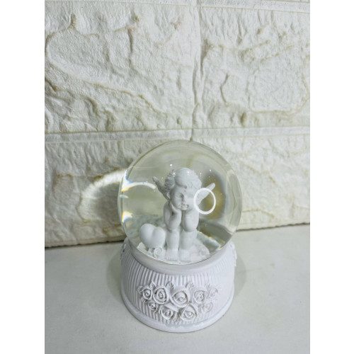 Globo de Neve Anjo Glitter