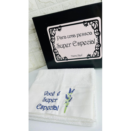 Toalha Rosto Lisa Bordada Você E Super Especial