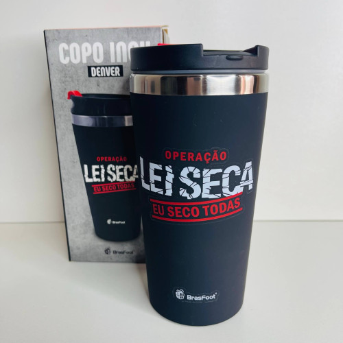 Copo Térmico Emborrachado - Operação Lei Seca
