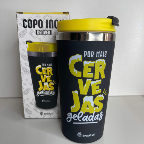 Copo Térmico Emborrachado - Por Mais Cervejas