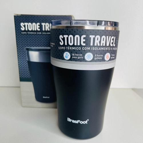 Copo Térmico Travel Stone - Preto
