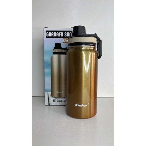 Garrafa Térmica Sun 500Ml - Degrade Dourado