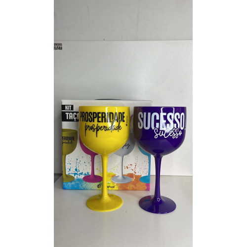 Taça Gin Com 2 Unidades - Sucesso E Prosperidade