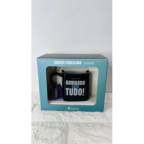 Caneca Quadrada Obrigado Por Tudo