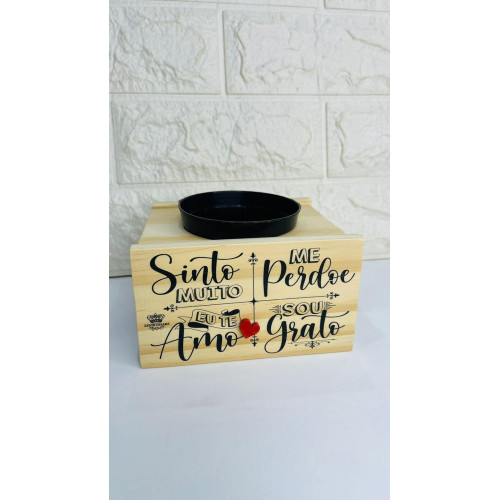 Suporte Com Vaso, Sinto Muito Me Perdoe Eu Te Amo