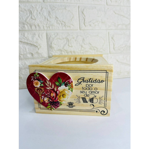 Suporte Para Vaso Com Aplique, Gratidão Por Todo O Seu Amor