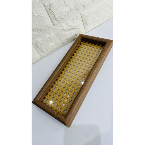 Bandeja Em Mdf Com Rattan