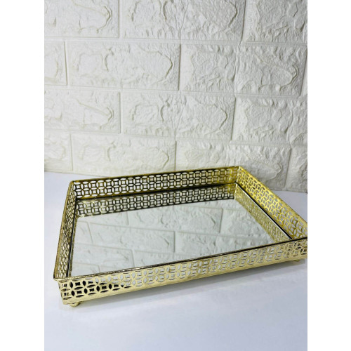 Bandeja Em Metal Com Espelho