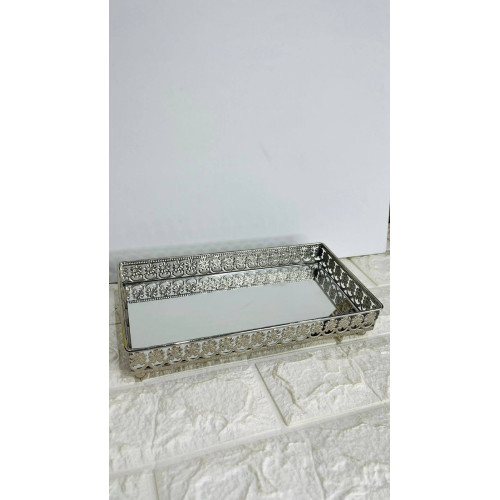 Bandeja Em Metal Com Espelho