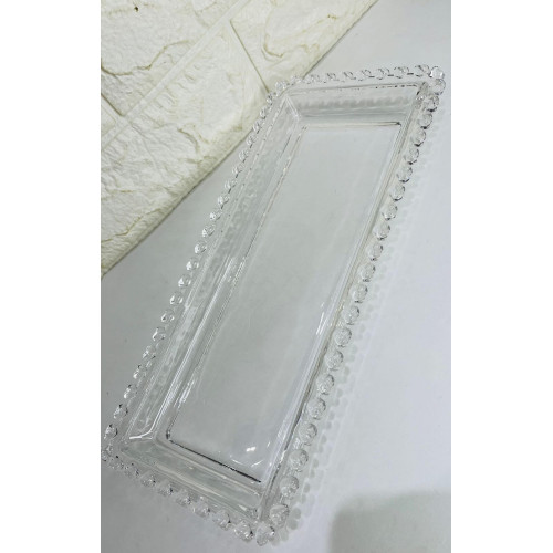 Travessa Retangular de Cristal de Chumbo Coração