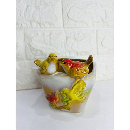 Cachepout Passarinho Porcelana