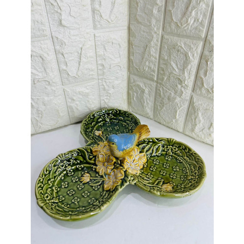 Petiskeira Passarinho Tripla Porcelana