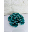 Flor Verde Decorativa de Cerâmica