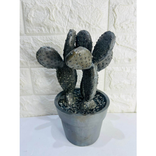 Cactos de Resina Acabamento Cimento Envelhecido