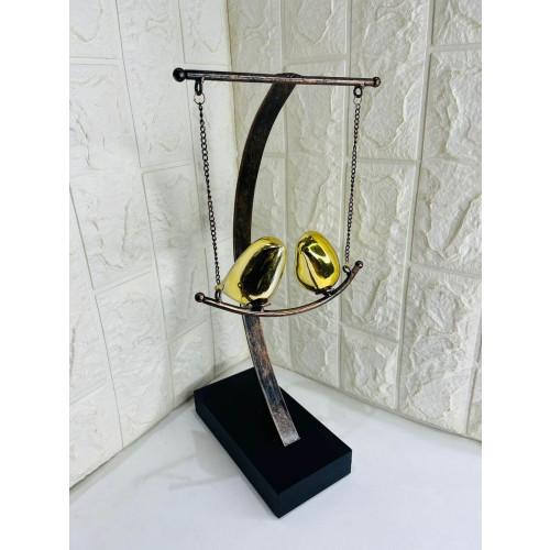 Pássaros Decorativos de Resina E Metal