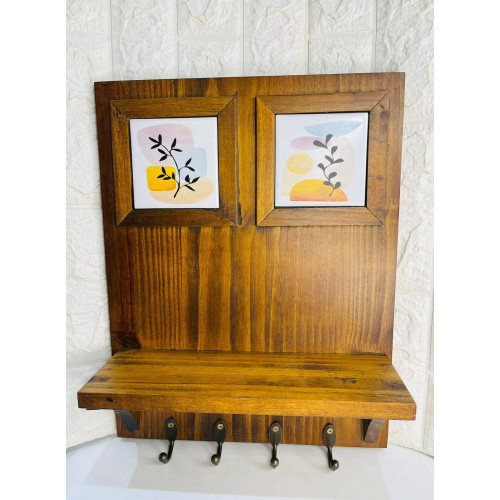 Prateleira Azulejos E Madeira Plantas