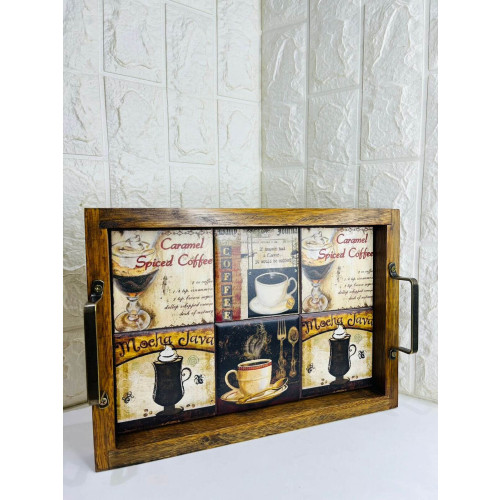 Bandeja de Azulejo E Madeira