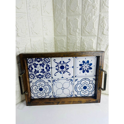 Bandeja de Azulejo E Madeira