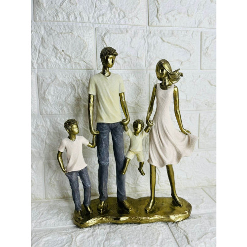 Família Decorativa Casal Com 2 Meninos