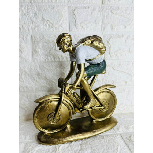 Estatueta Homem Com Bicicleta