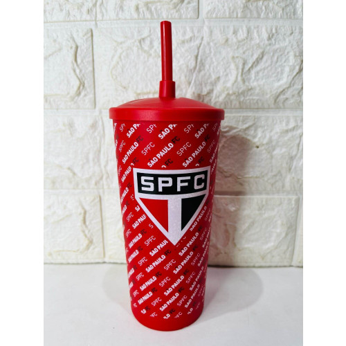 Copo Plástico Com Canudo - São Paulo