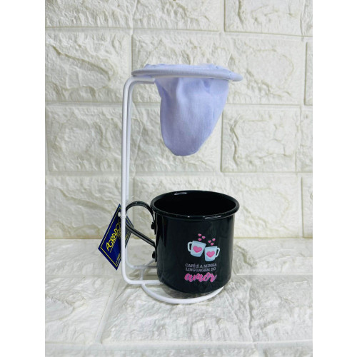 Mini Coador de Pano Com Xícara