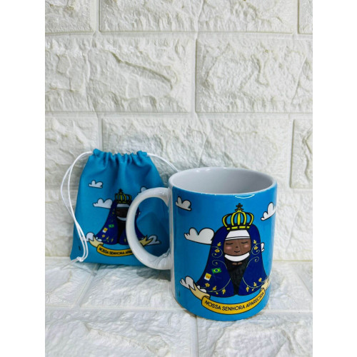 Caneca Nossa Senhora Aparecida Com Terço
